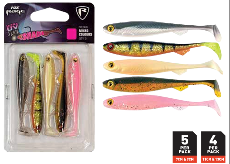 Fox Rage Slick Shad UV Mixed Color Packs