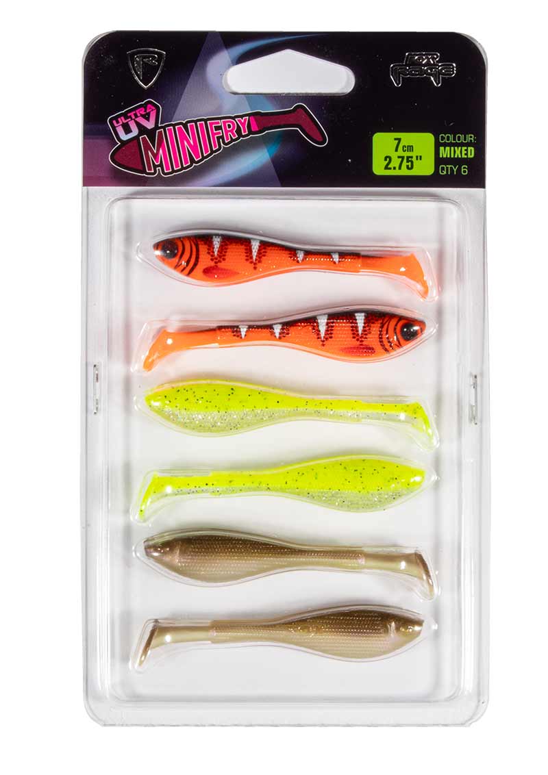 Fox Rage Mini Fry Mixed Colour Lure Pack 2.75 inch