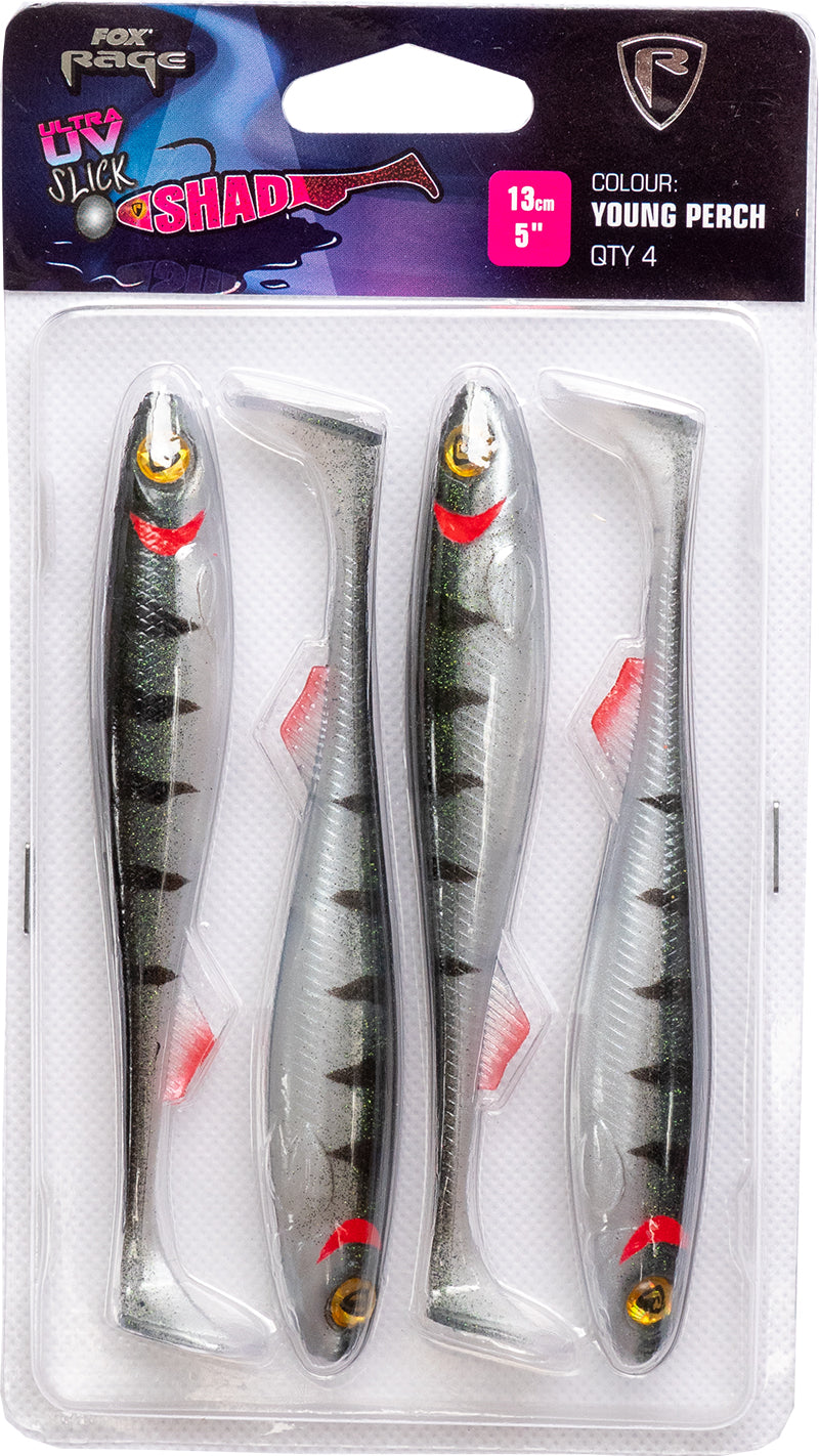 Fox Rage Ultra UV Slick Shad Single Colour Packs