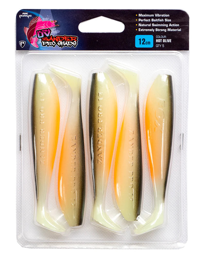 Fox Rage Ultra UV Zander Pro Shad Single Colour Packs