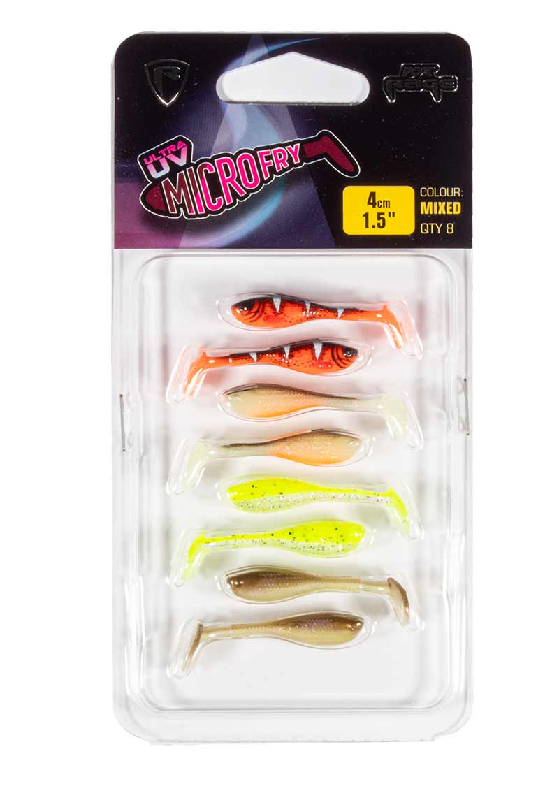 Fox Rage Micro Fry Mixed Colour Lure Pack 1.5 inch
